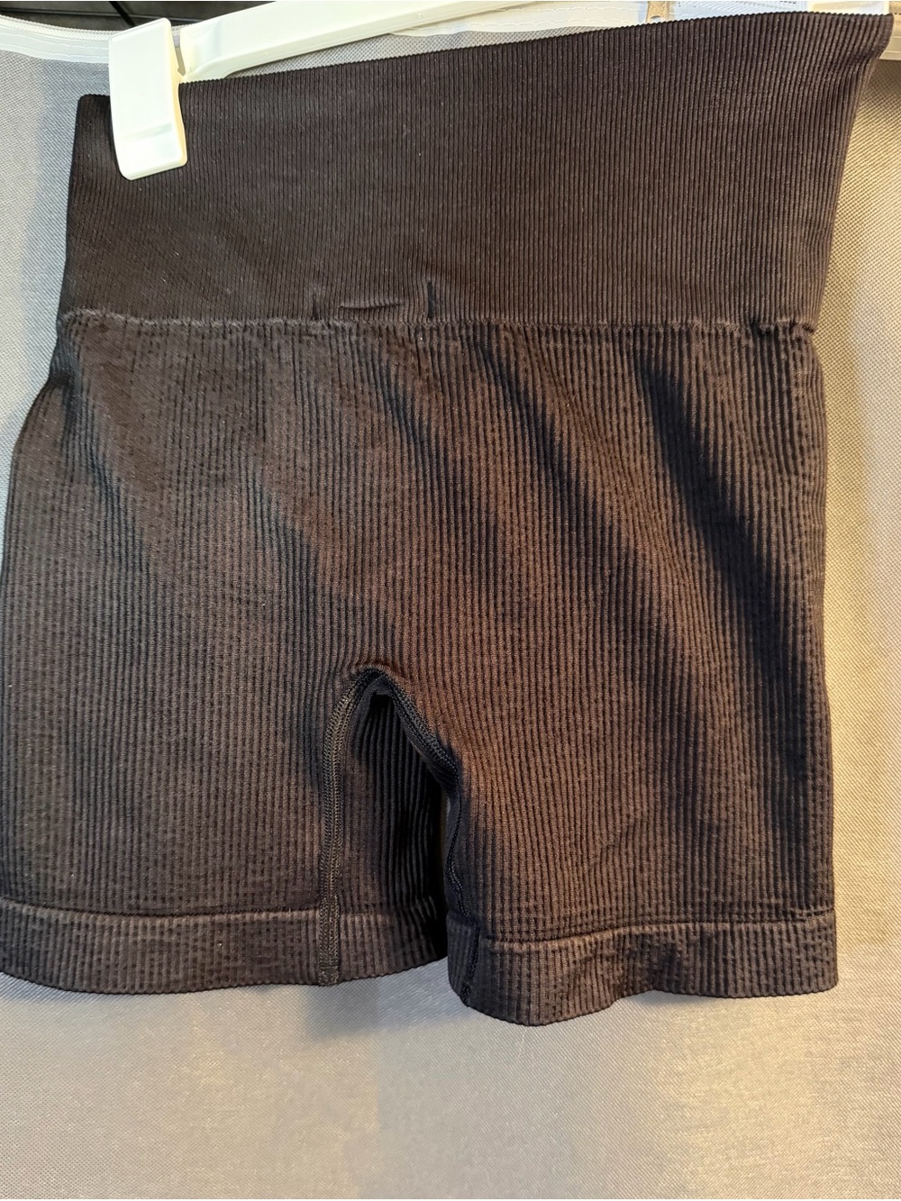 Colsie Ribbed High-Waist Bike Shorts - Black Size XS